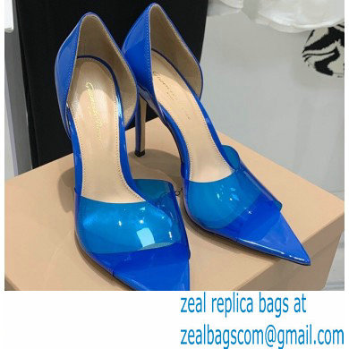 Gianvito Rossi Heel 10.5cm TPU BREE Plexi Sandals PVC Blue 2022