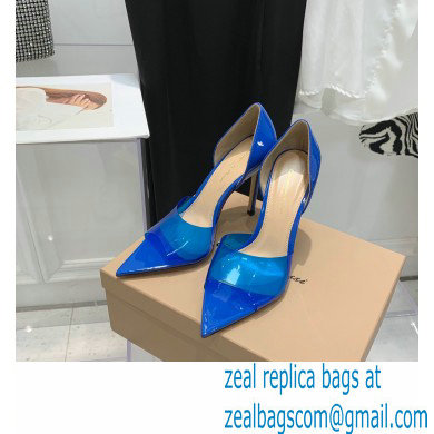 Gianvito Rossi Heel 10.5cm TPU BREE Plexi Sandals PVC Blue 2022 - Click Image to Close