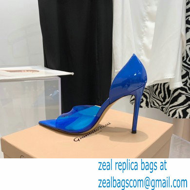 Gianvito Rossi Heel 10.5cm TPU BREE Plexi Sandals PVC Blue 2022 - Click Image to Close