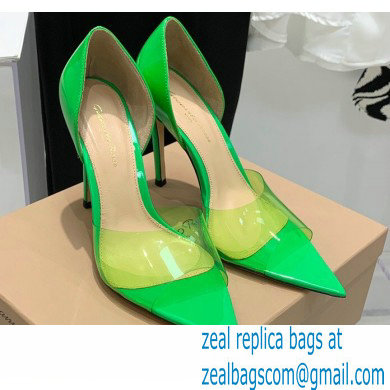 Gianvito Rossi Heel 10.5cm TPU BREE Plexi Sandals PVC Green 2022