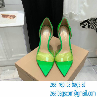 Gianvito Rossi Heel 10.5cm TPU BREE Plexi Sandals PVC Green 2022 - Click Image to Close