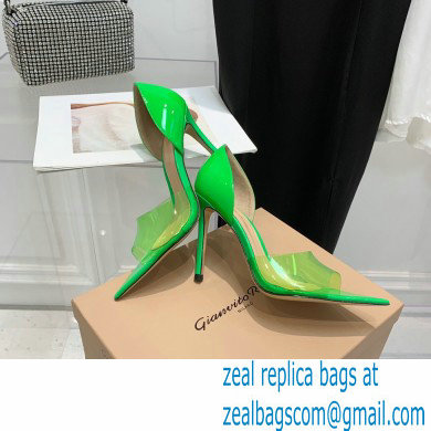 Gianvito Rossi Heel 10.5cm TPU BREE Plexi Sandals PVC Green 2022 - Click Image to Close