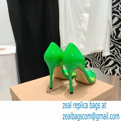 Gianvito Rossi Heel 10.5cm TPU BREE Plexi Sandals PVC Green 2022