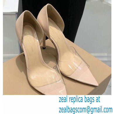 Gianvito Rossi Heel 10.5cm TPU BREE Plexi Sandals PVC Nude 2022 - Click Image to Close