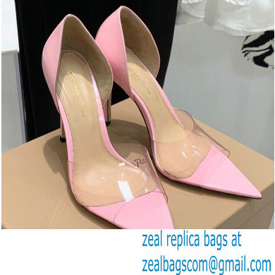 Gianvito Rossi Heel 10.5cm TPU BREE Plexi Sandals PVC Pink 2022 - Click Image to Close