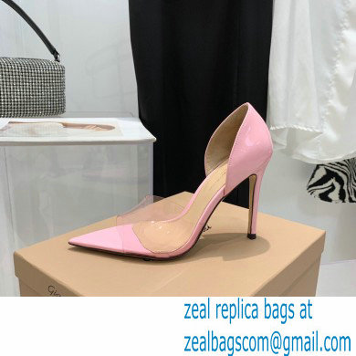 Gianvito Rossi Heel 10.5cm TPU BREE Plexi Sandals PVC Pink 2022 - Click Image to Close