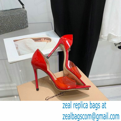 Gianvito Rossi Heel 10.5cm TPU BREE Plexi Sandals PVC Red 2022