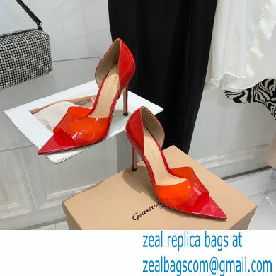 Gianvito Rossi Heel 10.5cm TPU BREE Plexi Sandals PVC Red 2022