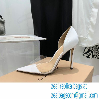 Gianvito Rossi Heel 10.5cm TPU BREE Plexi Sandals PVC White 2022 - Click Image to Close