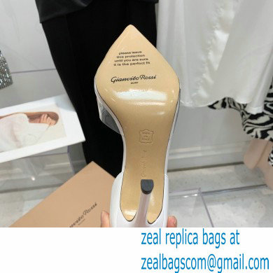 Gianvito Rossi Heel 10.5cm TPU BREE Plexi Sandals PVC White 2022 - Click Image to Close