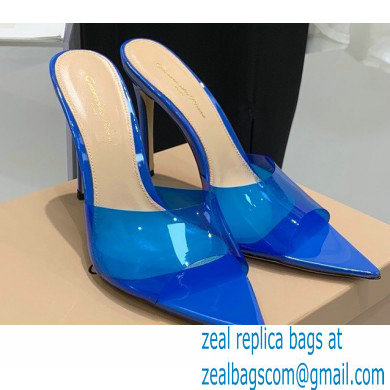 Gianvito Rossi Heel 10.5cm TPU Plexi ELLE Mules PVC Blue 2022