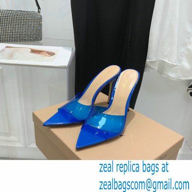 Gianvito Rossi Heel 10.5cm TPU Plexi ELLE Mules PVC Blue 2022 - Click Image to Close