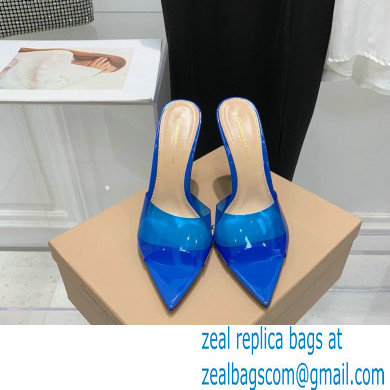 Gianvito Rossi Heel 10.5cm TPU Plexi ELLE Mules PVC Blue 2022