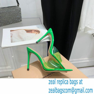 Gianvito Rossi Heel 10.5cm TPU Plexi ELLE Mules PVC Green 2022