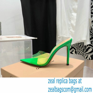 Gianvito Rossi Heel 10.5cm TPU Plexi ELLE Mules PVC Green 2022