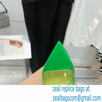 Gianvito Rossi Heel 10.5cm TPU Plexi ELLE Mules PVC Green 2022 - Click Image to Close