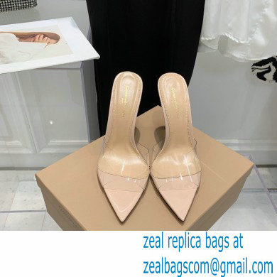 Gianvito Rossi Heel 10.5cm TPU Plexi ELLE Mules PVC Nude 2022