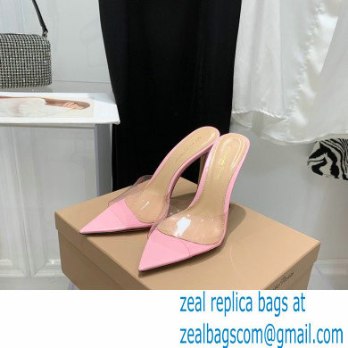 Gianvito Rossi Heel 10.5cm TPU Plexi ELLE Mules PVC Pink 2022 - Click Image to Close