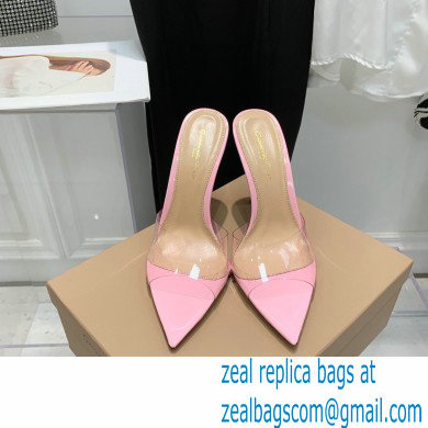 Gianvito Rossi Heel 10.5cm TPU Plexi ELLE Mules PVC Pink 2022