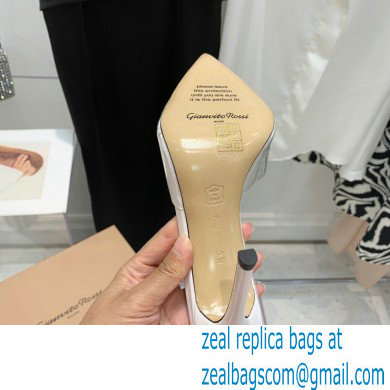 Gianvito Rossi Heel 10.5cm TPU Plexi ELLE Mules PVC White 2022 - Click Image to Close