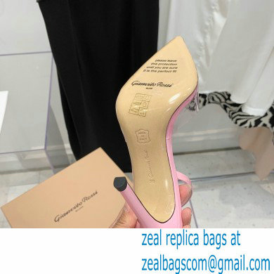 Gianvito Rossi Heel 10.5cm TPU Plexi Ribbon d'Orsay Slingback Pumps PVC Pink 2022 - Click Image to Close