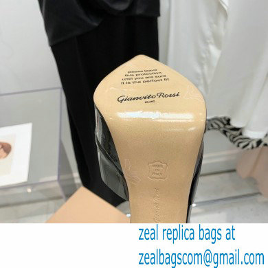 Gianvito Rossi Heel 13.5cm Platform 3cm TPU Plexi BETTY Mules PVC Black 2022 - Click Image to Close