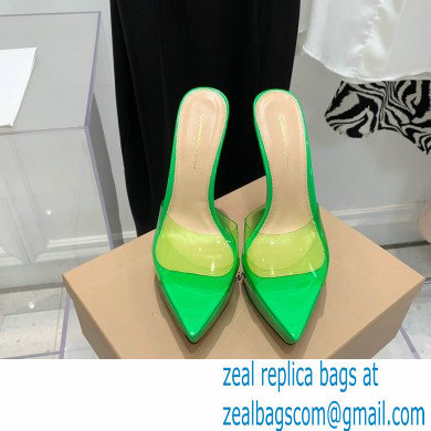 Gianvito Rossi Heel 13.5cm Platform 3cm TPU Plexi BETTY Mules PVC Green 2022