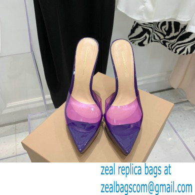 Gianvito Rossi Heel 13.5cm Platform 3cm TPU Plexi BETTY Mules PVC Purple 2022