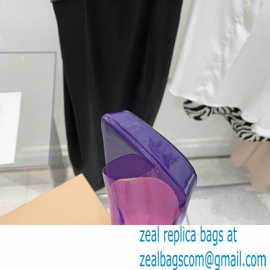 Gianvito Rossi Heel 13.5cm Platform 3cm TPU Plexi BETTY Mules PVC Purple 2022