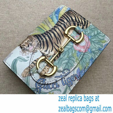 Gucci 1955 Horsebit Card Case Wallet 621887 Tiger Print