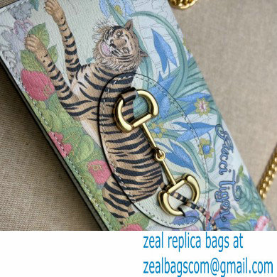 Gucci 1955 Horsebit Wallet with Chain Bag 621892 Tiger Print