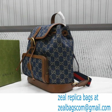 Gucci Backpack bag with Interlocking G 674147 GG Denim Blue