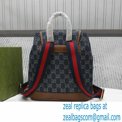 Gucci Backpack bag with Interlocking G 674147 GG Denim Blue