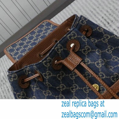 Gucci Backpack bag with Interlocking G 674147 GG Denim Blue