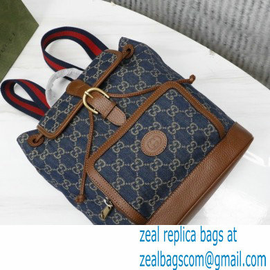 Gucci Backpack bag with Interlocking G 674147 GG Denim Blue