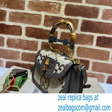 Gucci Bamboo 1947 Jumbo GG Small Top Handle Bag 675797