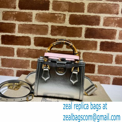 Gucci Diana mini tote bag 702732 silver 2021 - Click Image to Close