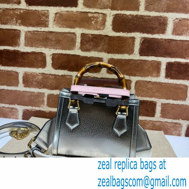 Gucci Diana mini tote bag 702732 silver 2021 - Click Image to Close