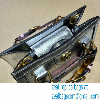 Gucci Diana mini tote bag 702732 silver 2021 - Click Image to Close