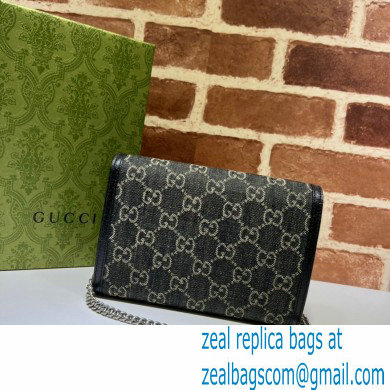 Gucci Dionysus Mini Chain Bag 401231 Washed GG Denim Black