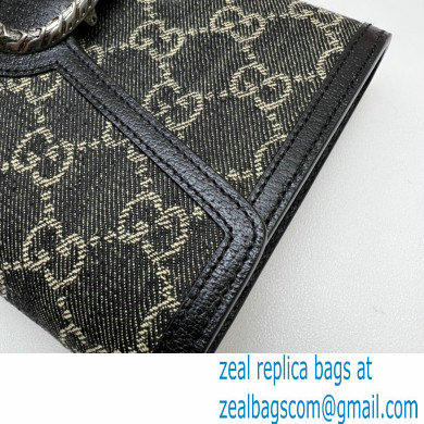 Gucci Dionysus Mini Chain Bag 401231 Washed GG Denim Black