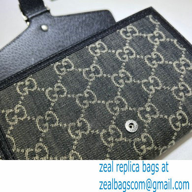 Gucci Dionysus Mini Chain Bag 401231 Washed GG Denim Black