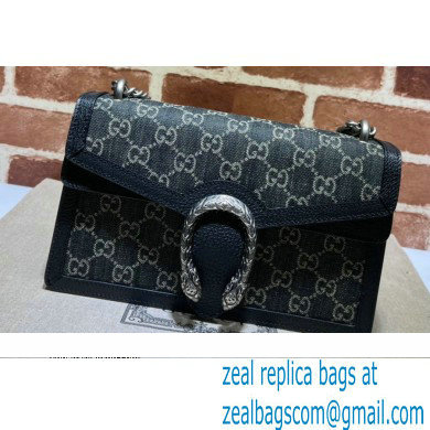 Gucci Dionysus Small Shoulder Bag 400249 Washed GG Denim Black