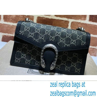 Gucci Dionysus Small Shoulder Bag 400249 Washed GG Denim Black - Click Image to Close