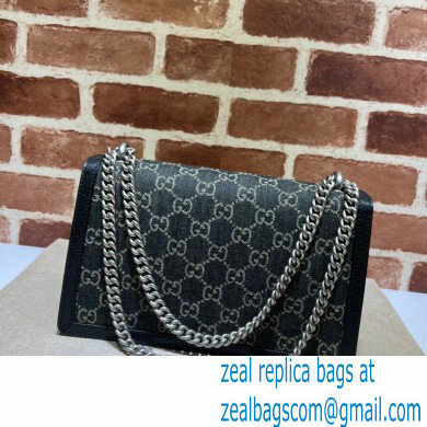 Gucci Dionysus Small Shoulder Bag 400249 Washed GG Denim Black