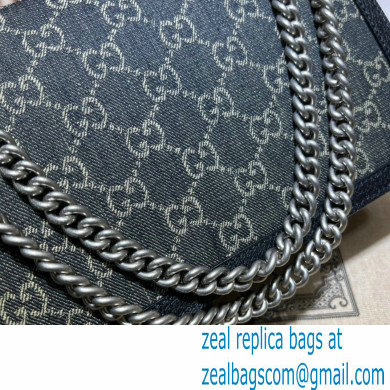 Gucci Dionysus Small Shoulder Bag 400249 Washed GG Denim Black - Click Image to Close