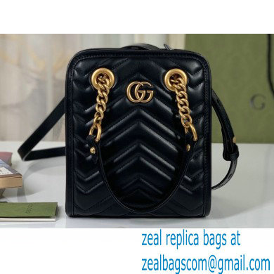 Gucci GG Marmont matelasse Mini Bag 696123 leather Black