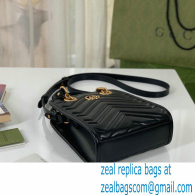 Gucci GG Marmont matelasse Mini Bag 696123 leather Black