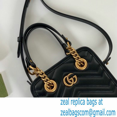 Gucci GG Marmont matelasse Mini Bag 696123 leather Black