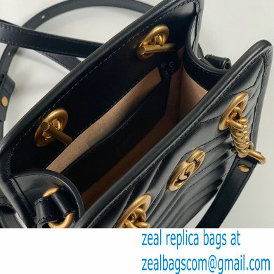 Gucci GG Marmont matelasse Mini Bag 696123 leather Black
